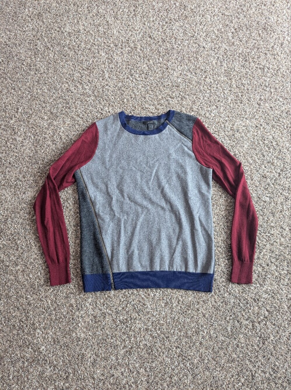 J Crew Merino Wool Colorblock Top Size Small